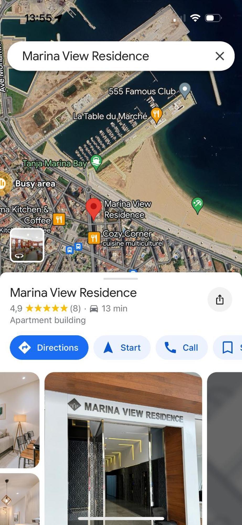 Marina View Residence Luxurious Studio Retreat With Stunning Ocean Views 1 Double Bedroom, 1 Convertible Couch Tanger Buitenkant foto